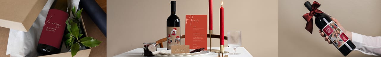 étiquette bouteille Noël