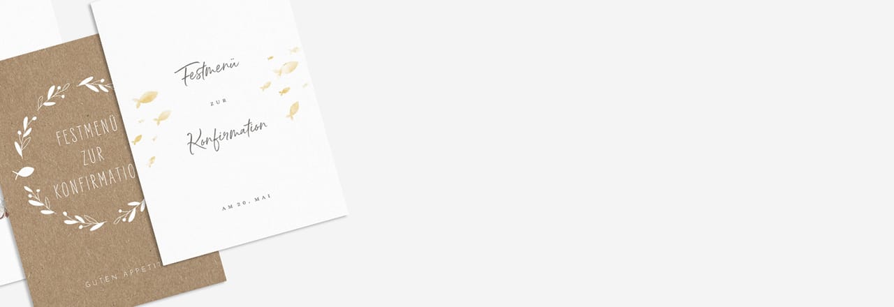 Konfirmation Menükarte Design