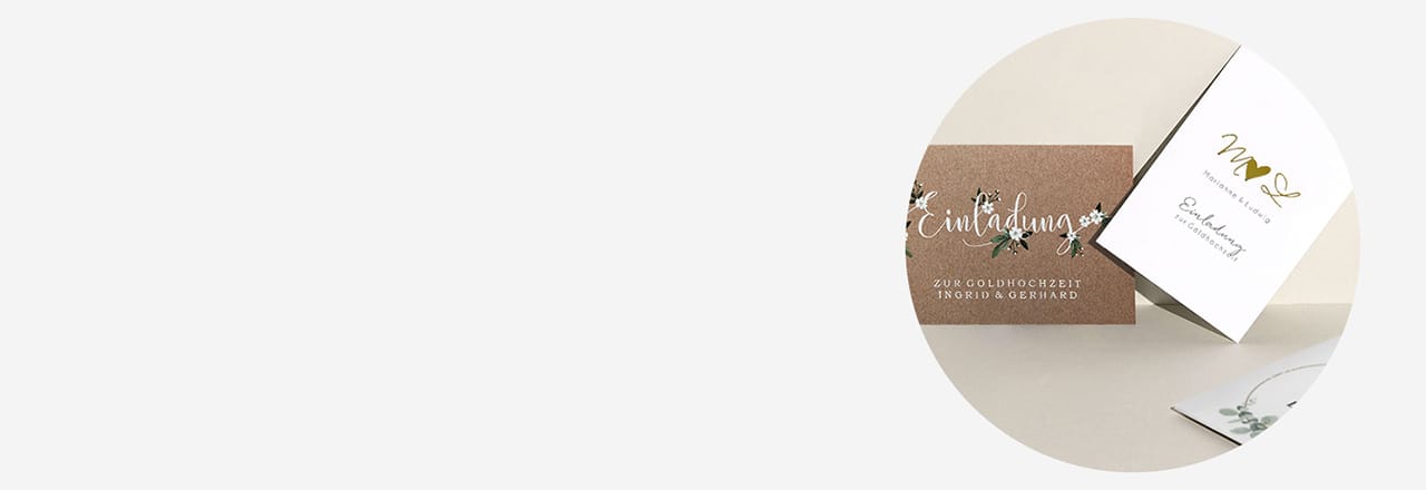 Karten zur Goldhochzeit