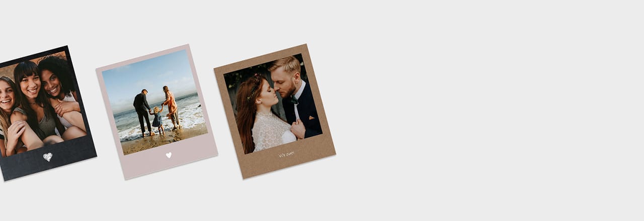 3 verschiedenfarbige Fotos aus einer Bilderbox