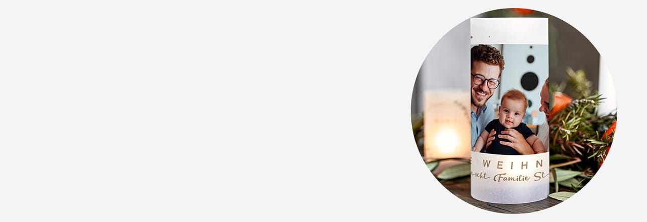 Weihnachtskarten als Teelicht