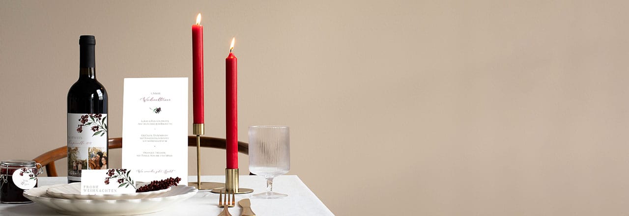 Weihnachtliche Tischdekoration