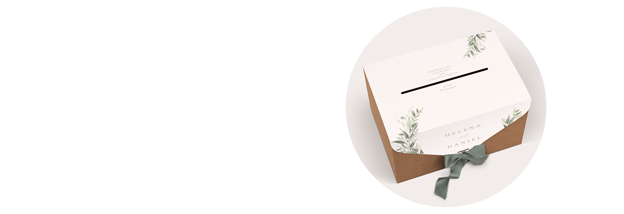 Perfekt für Ihre Glückwünsche und als Geldbox