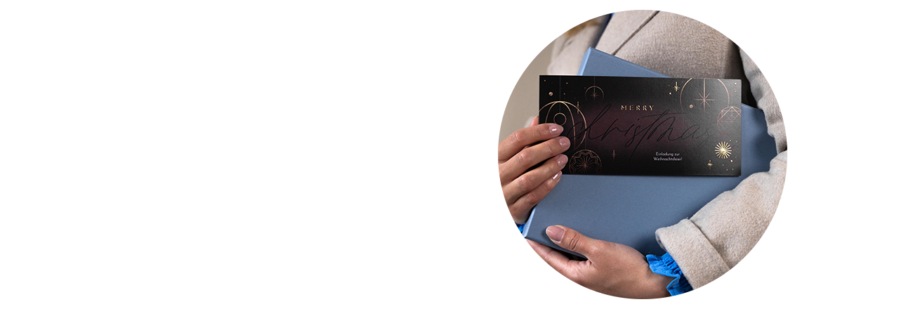 Einladung zur Weihnachtsfeier mit Texten