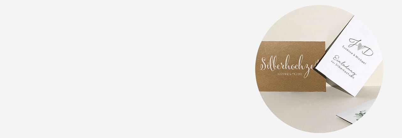 Karten zur Silberhochzeit