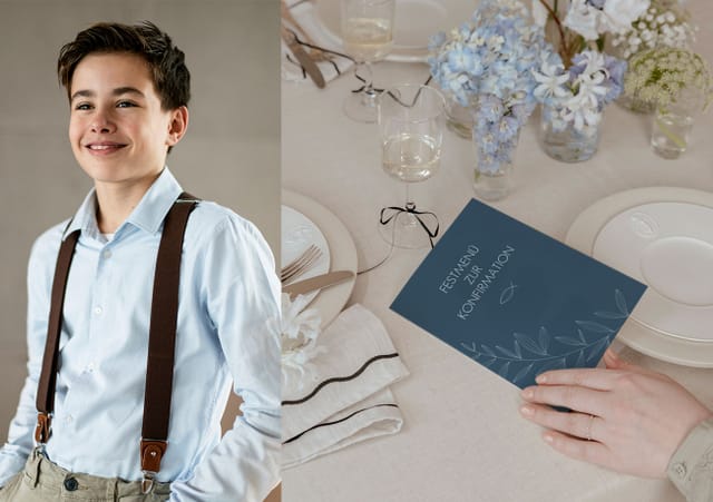 Menükarten Konfirmation