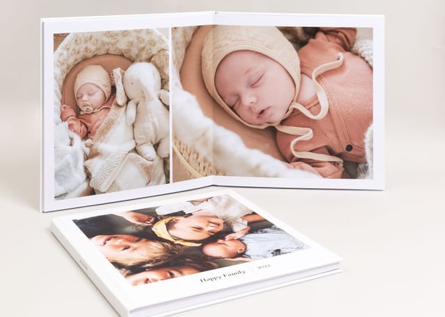 Album photo de naissance couverture tissu