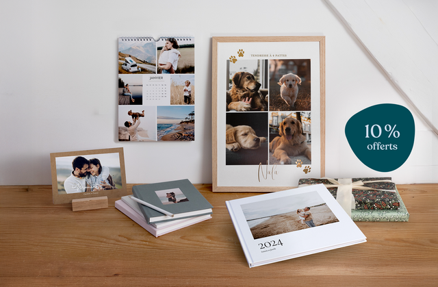 10 % offerts dès 2 produits photo