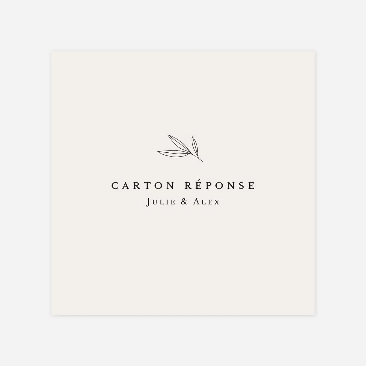 Carton réponse mariage Jeune pousse