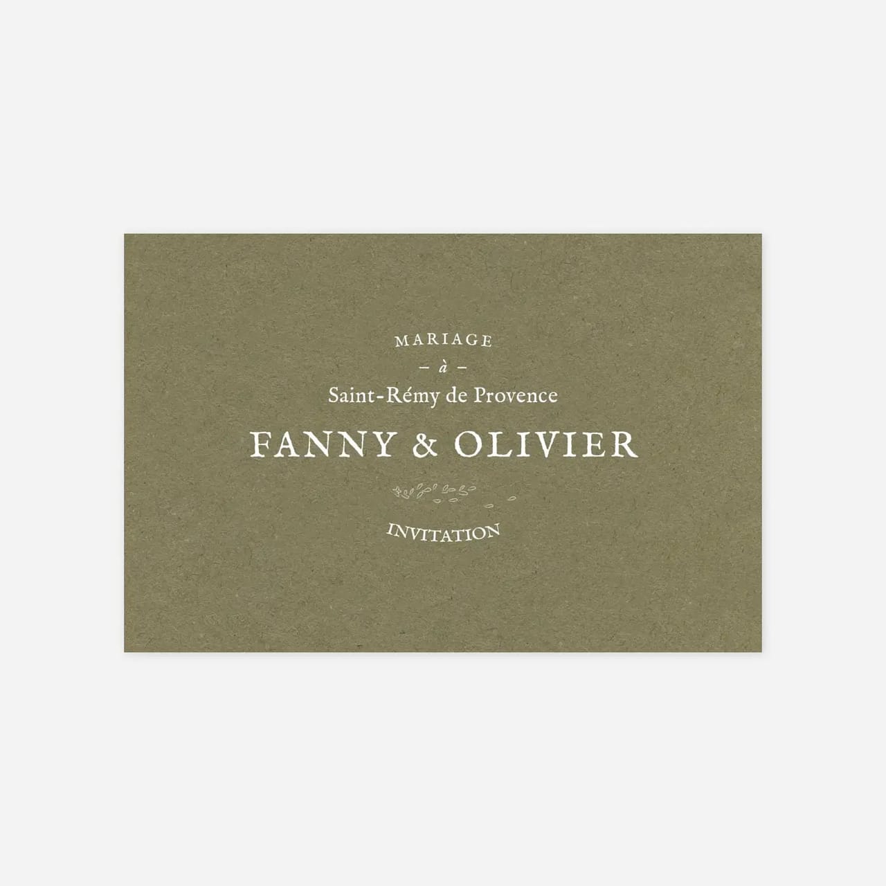 Carton d'invitation mariage Provence