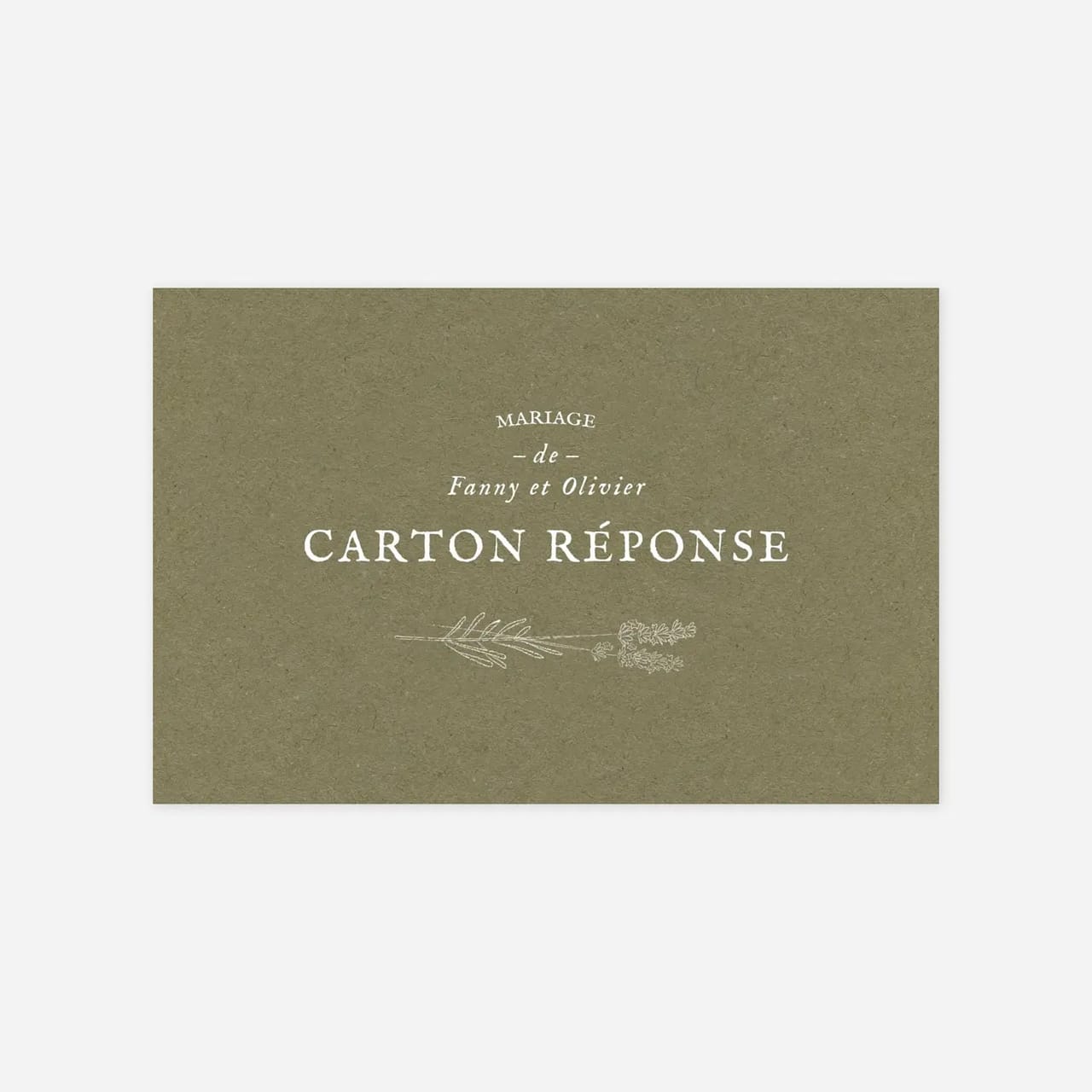 Carton réponse mariage Provence