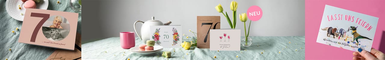 70. Geburtstagseinladungen Frau