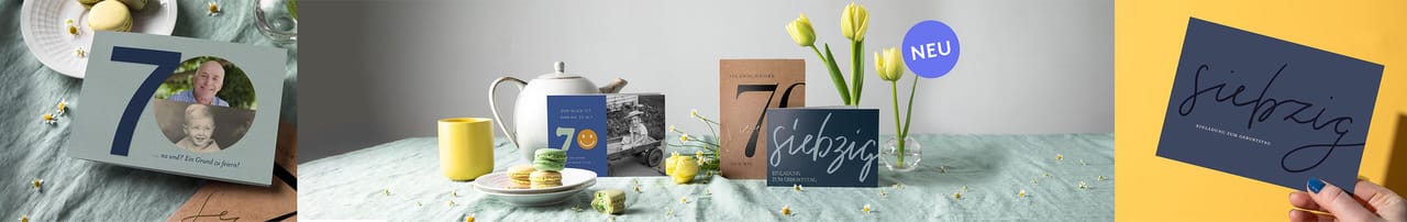 70. Geburtstagseinladungen Mann