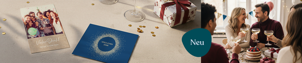 Dankeskarten zum Geburtstag