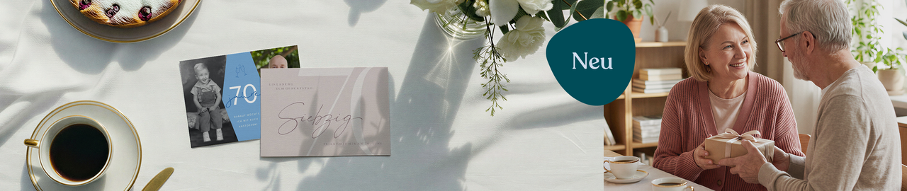 70. Geburtstagseinladungen