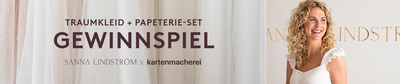 Sanna Lindström x kartenmacherei Gewinne deine Traumhochzeit 