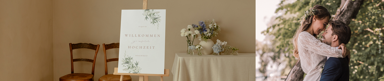 Willkommensschild Hochzeit