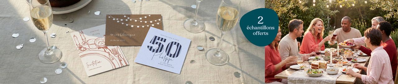 Cartes d’invitation anniversaire 50