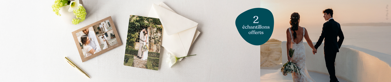 Carte remerciement mariage