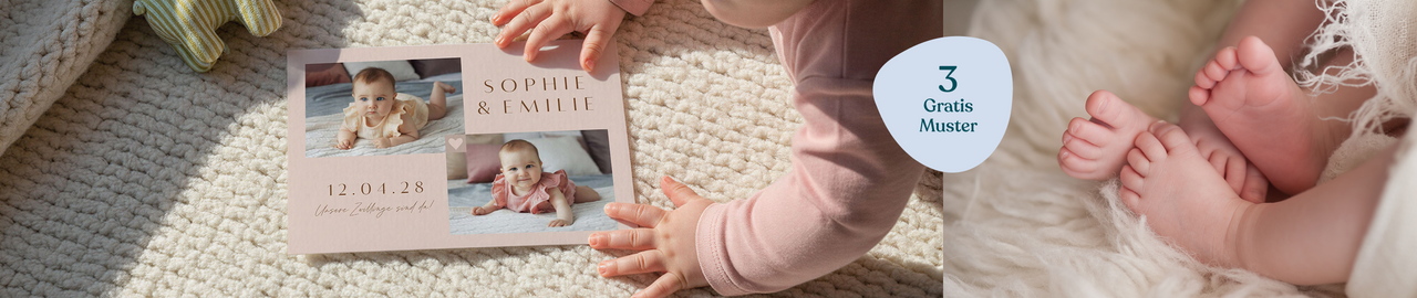 Geburtskarten Zwillinge