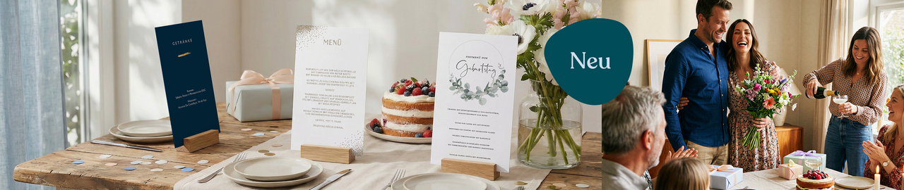 Menükarten Geburtstagsfeier