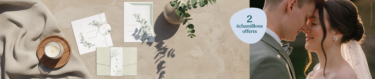 Faire-part mariage - échantillons gratuits