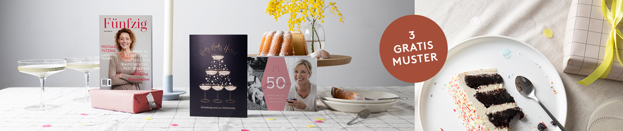 50. Geburtstagseinladungen