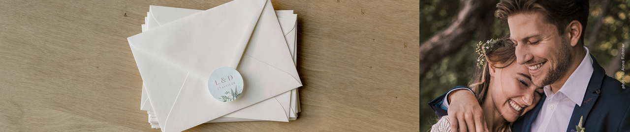 Étiquette autocollantes mariage