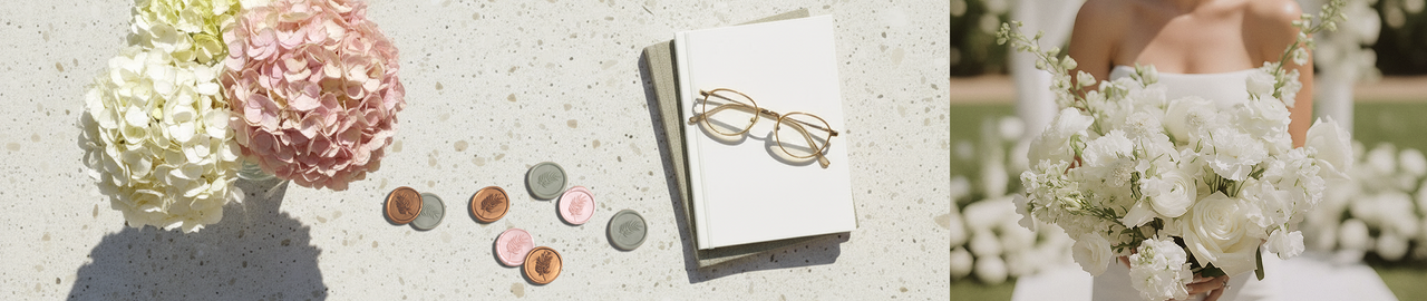 Joli cachet de cire autocollant