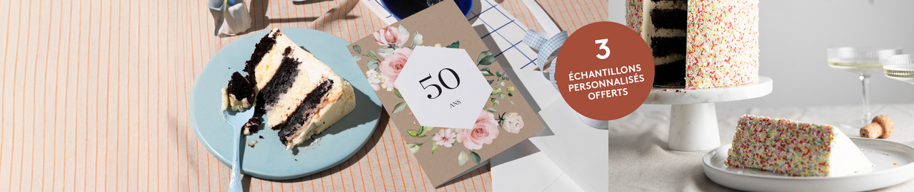 Cartes d’invitation anniversaire 50