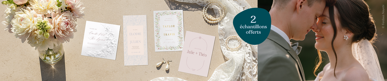 Faire-part mariage - échantillons gratuits