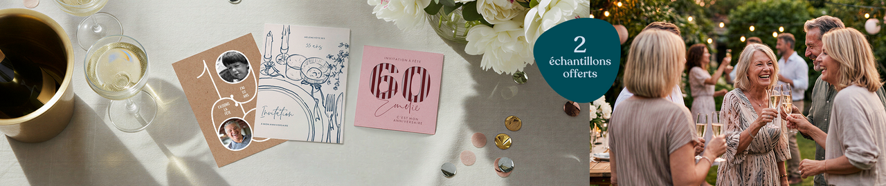 Cartes d’invitation anniversaire 60