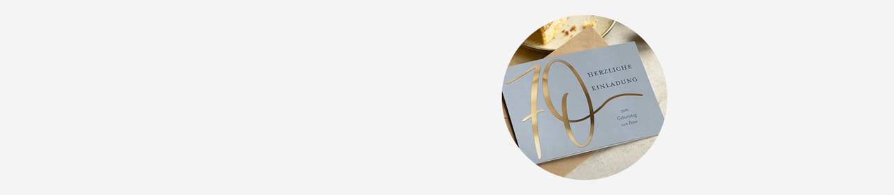 Einladungen für den 70. Geburtstag