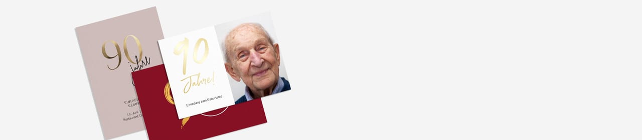 Einladung zum 90. Geburtstag