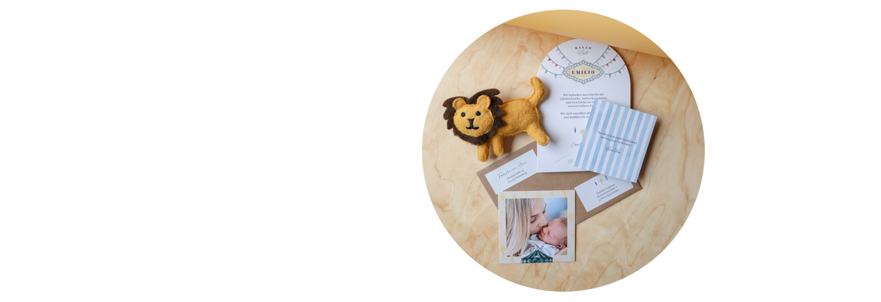 Dankeskarten zur Geburt