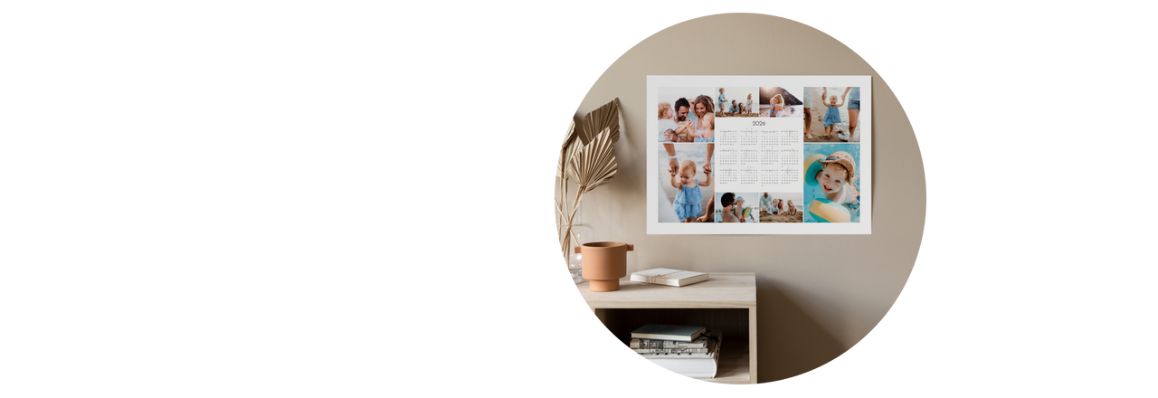 Jahresplaner an einer Wand