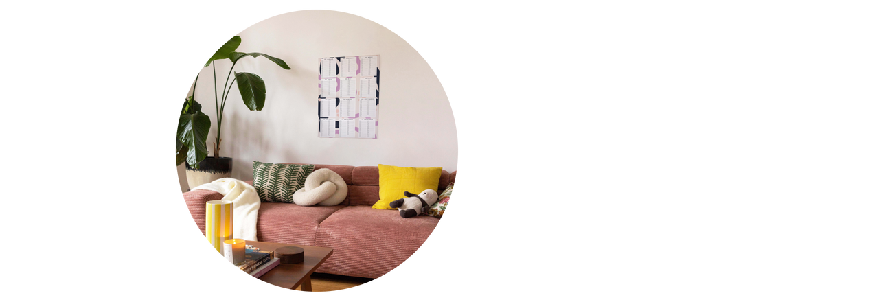 Jahresplaner an der Wand