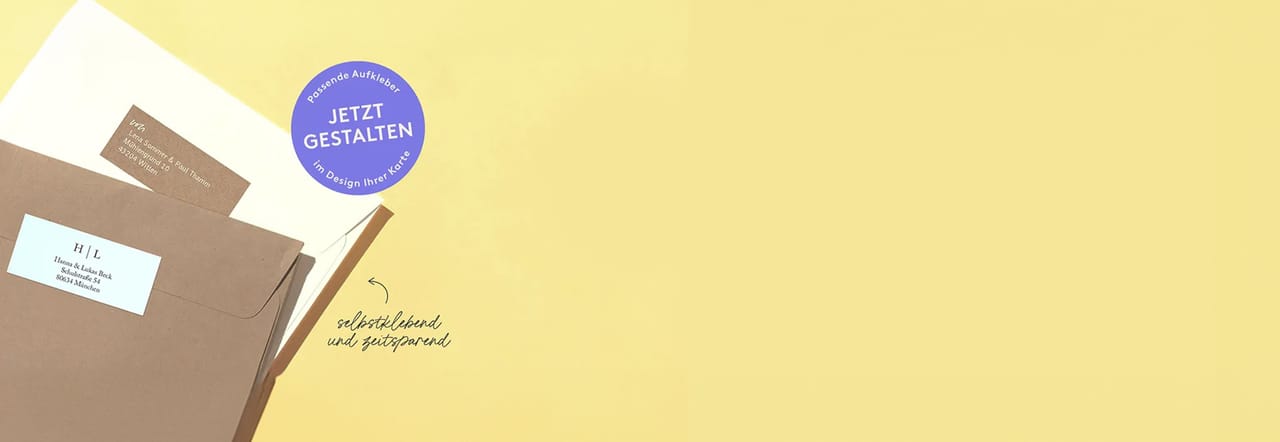 Banner Absenderaufkleber Hochzeit