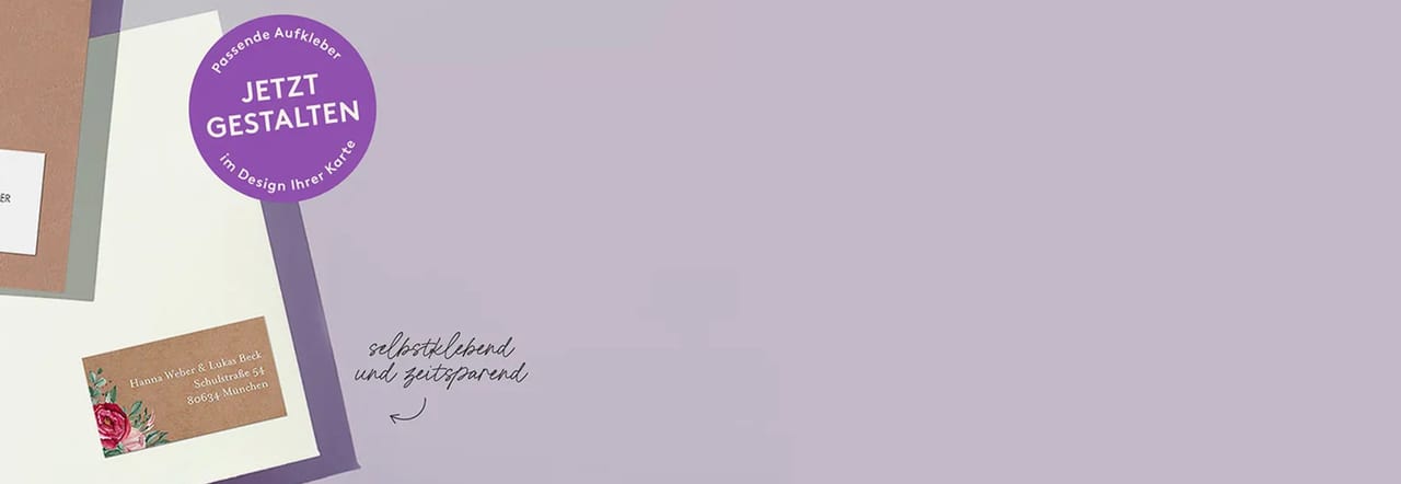 Banner Empfängeraufkleber Hochzeit