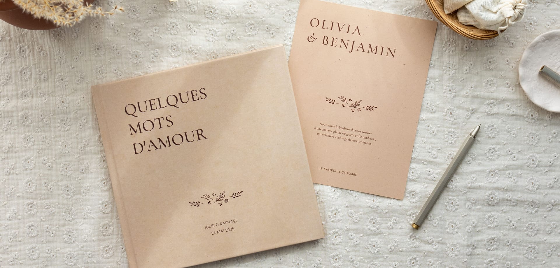 Livre d’or mariage personnalisé - Rosemood