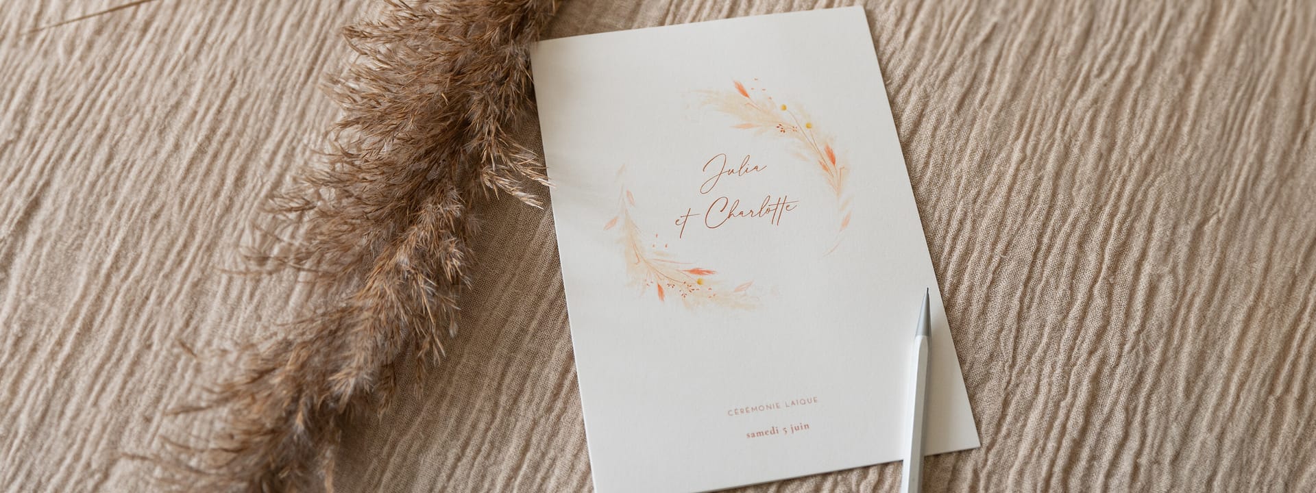 Livret de messe mariage personnalisé - Rosemood