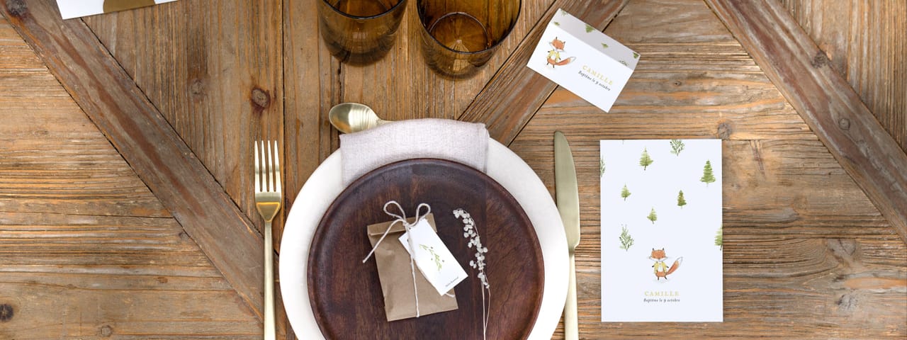 Etiquette perforée baptême pour Garçon