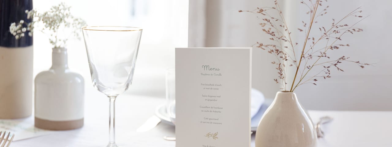 Menu de baptême