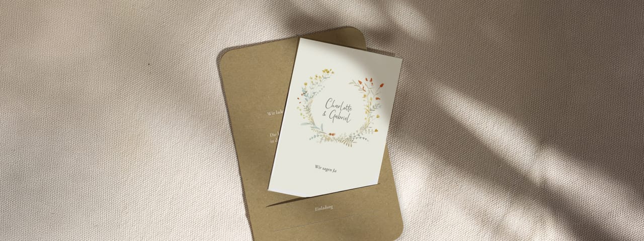 Hochzeitseinladungen floral