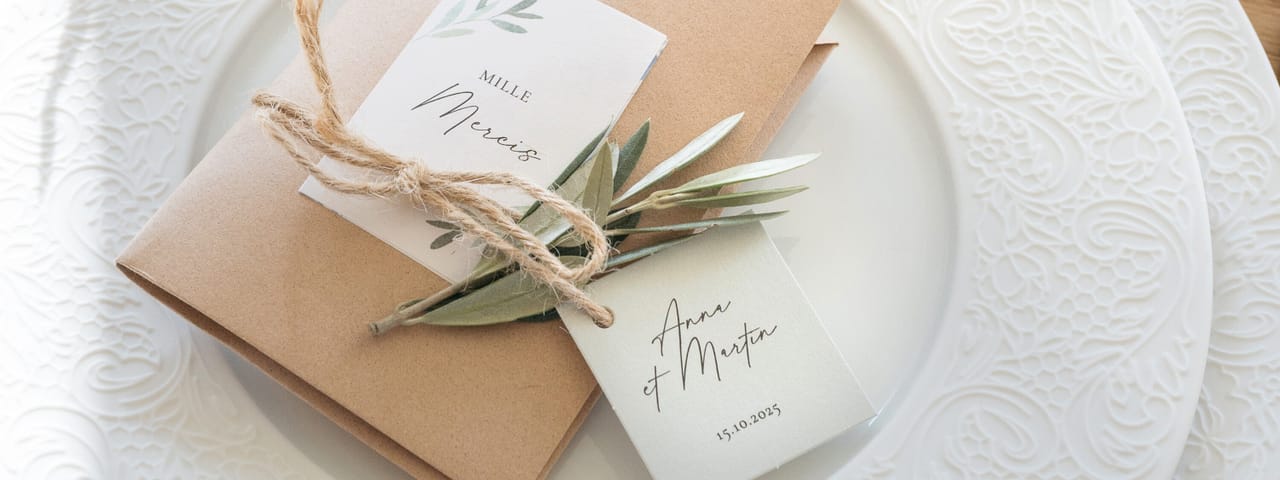 Etiquette perforée mariage