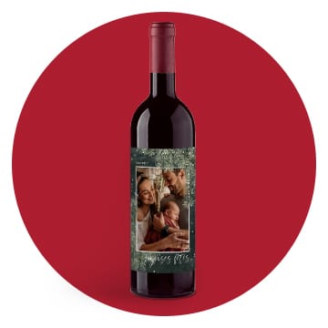 Étiquette bouteille Noël