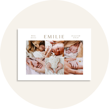 Faire-part naissance mixte