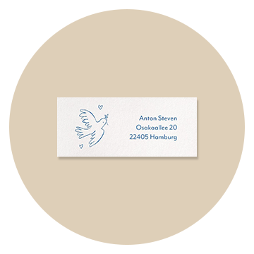 Absenderaufkleber Konfirmation