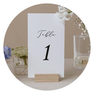 Tischnummern Tischnummern