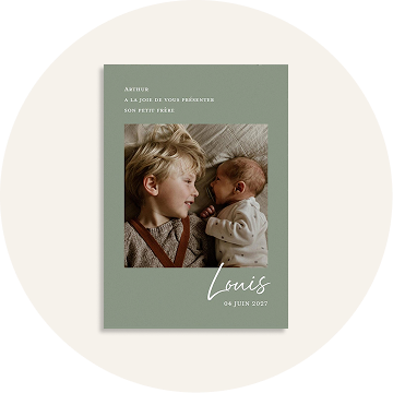 Faire-part frère et soeur